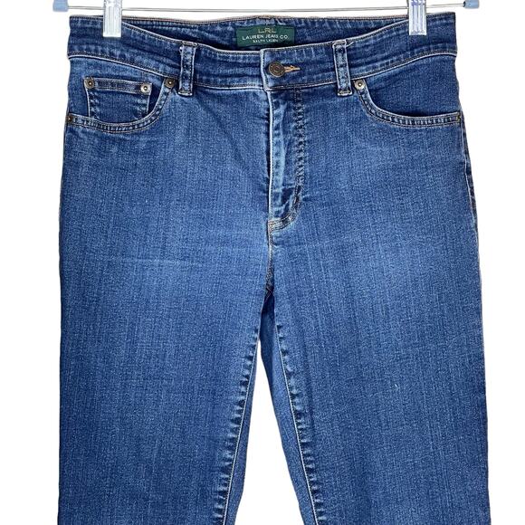 LRL Lauren Ralph Lauren Women’s Straight Leg Dark Wash Jeans with Stretch size 6 - Picture 2 of 13